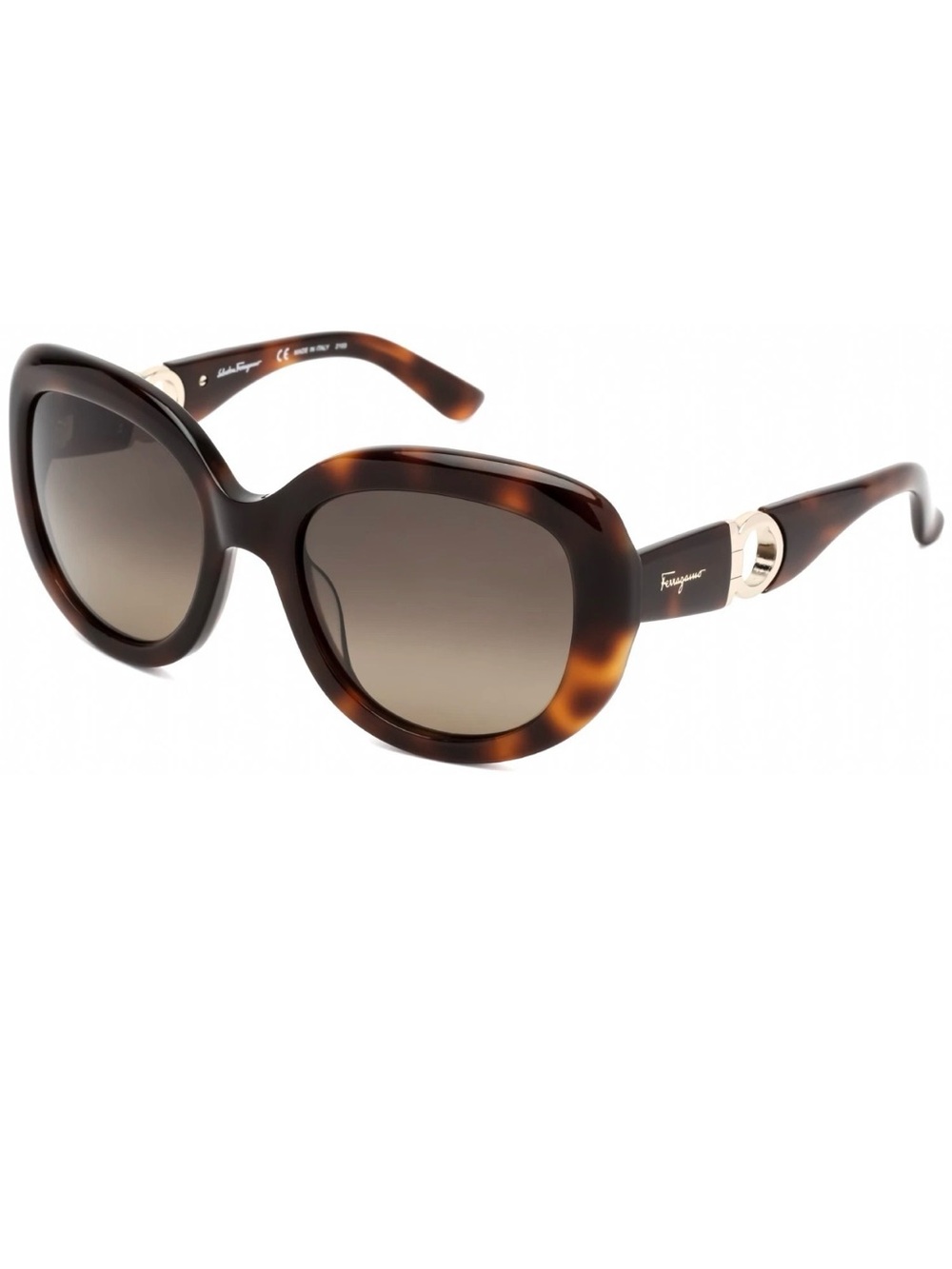 New Salvatore Ferragamo SF727S 214 Tortoise Gradient Women Sunglasses Authentic